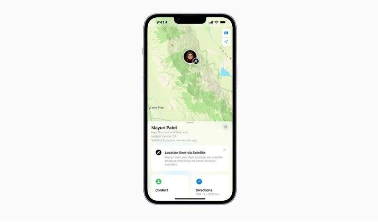 长沙苹果14维修分享iPhone14系列中 FindMy功能通过卫星分享位置方法教程 