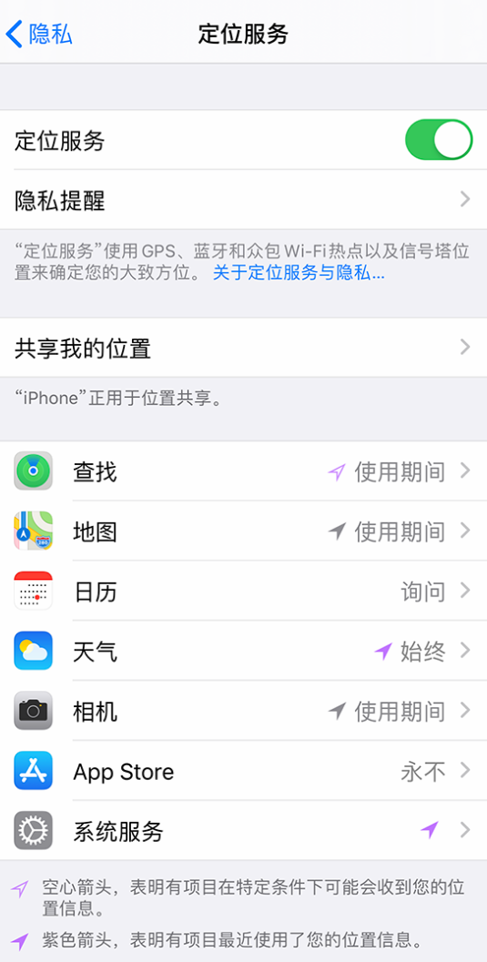 长沙苹果手机维修分享iPhone 状态栏中时间显示为蓝色图标是什么情况 